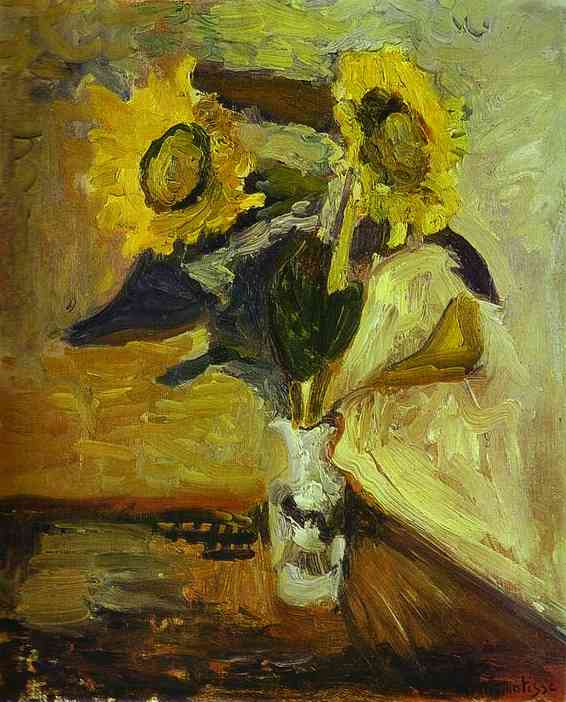 Matisse. Vase of Sunflowers