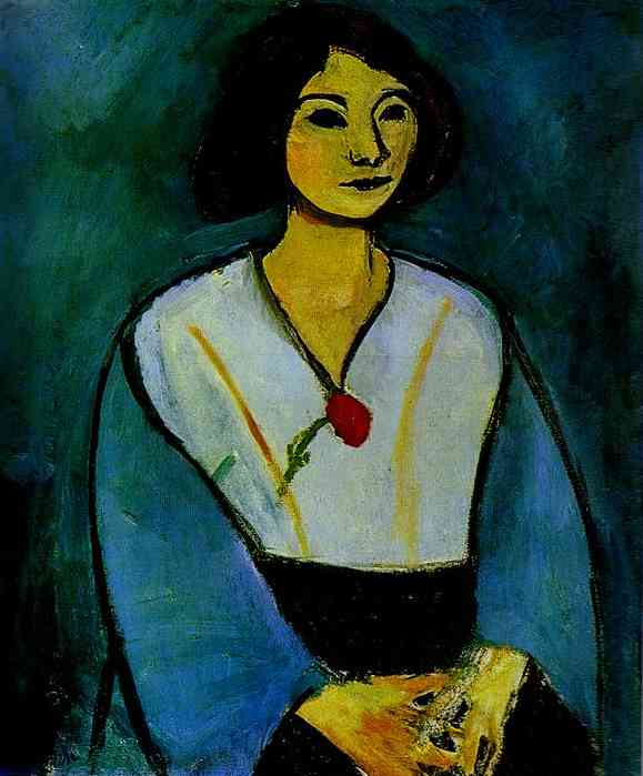Matisse. Woman in Green with a Carnation