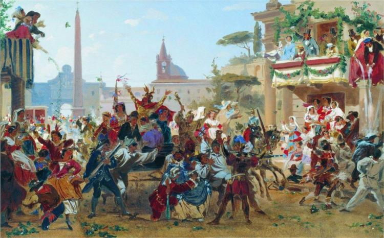 Καρναβάλι στη Ρώμη 1860 - Fyodor Bronnikov
