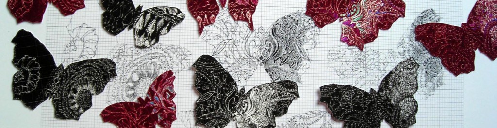 Textile butterflies, Helen Scalway 2009