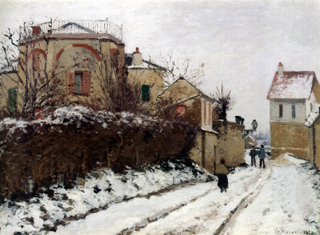 Camille PISSARRO, δρόμος στην Pontoise το χειμώνα 1873