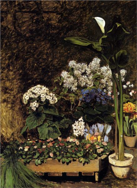 ανοιξιάτικα λουλούδια - Pierre-Auguste Renoir 1864
