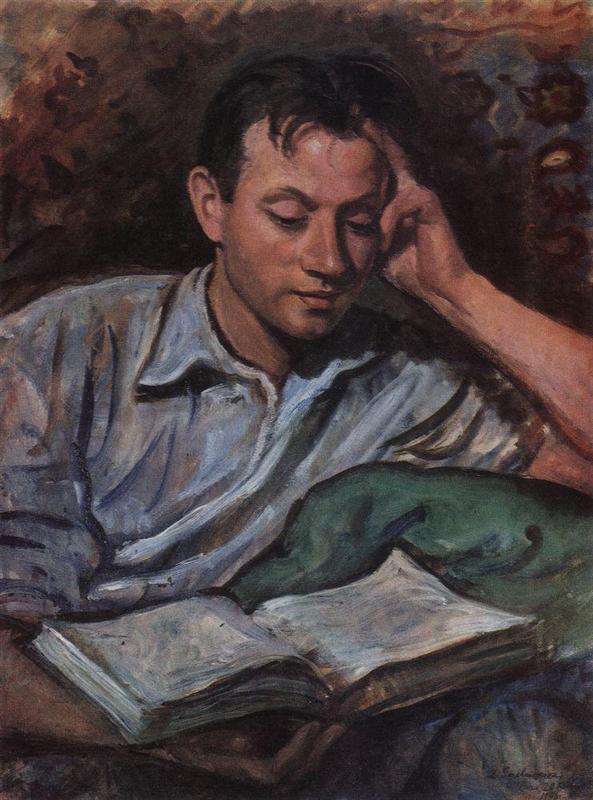 Αλέξανδρος Serebryakov, διαβάζοντας ένα βιβλίο - Zinaida Serebriakova