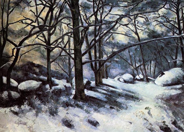 Το λιώσιμο του χιονιού. Fontainbleau - Paul Cezanne 1880