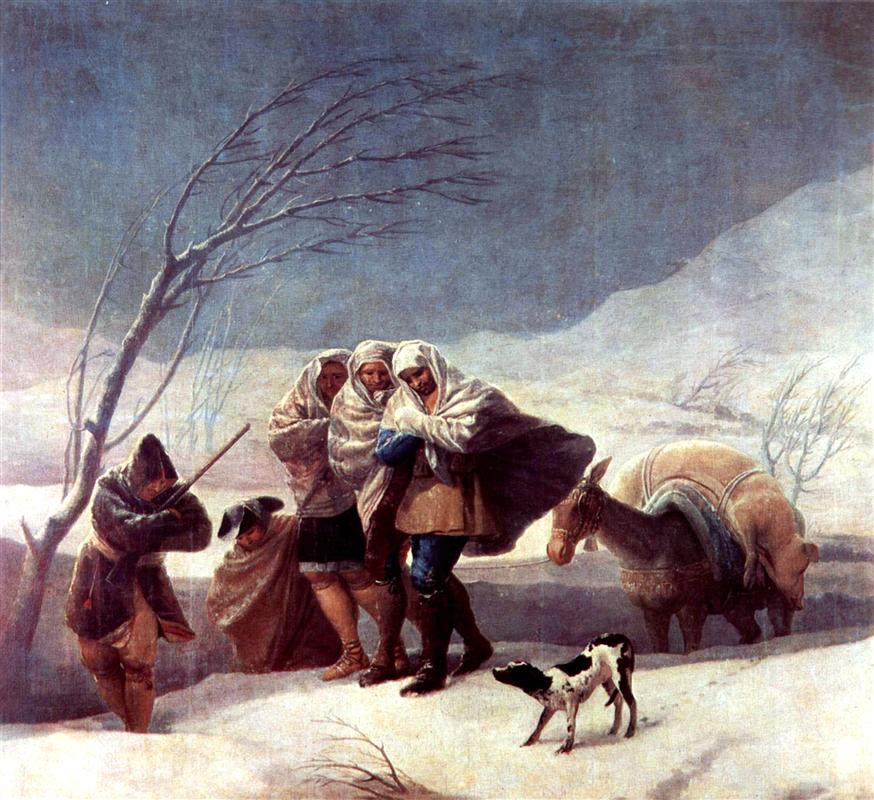 Η χιονοθύελλα (Χειμώνας) - Francisco Goya 1786
