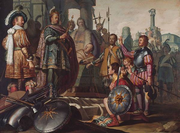 Ο Παλαμήδης μπροστά στον Αγαμέμνονα. Πίνακας του Ρέμπραντ, 1626